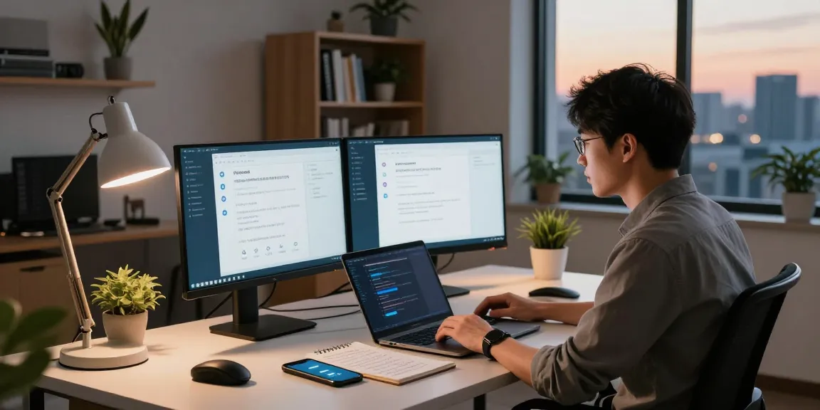 Developer setting Telegram software to Chinese, optimizing user experience in a tech workspace.